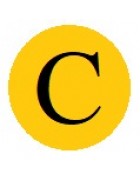 Бусины с буквами золотистые C